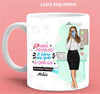 Caneca Brilhante Personalizável com a sua aparência Profissões - Administradora