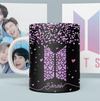 Caneca Brilhante BTS ARMY Personalizada Nome