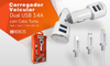 KIT CARREGADOR VEICULAR TURBO HREBOS 3.4A HS-97 Lightning